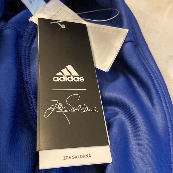 Blue Adidas Training Tights - Picture 4 of 4